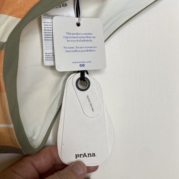 prAna Summer Wave Size Small Mid Rise Swimwear Banded Swim BOTTOM “waves” - Picture 4 of 6